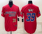 Men's Puerto Rico Baseball #39 Edwin Diaz Number 2023 Red World Baseball Classic Stitched Jerseys,baseball caps,new era cap wholesale,wholesale hats